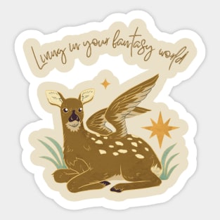 winged deer Sticker